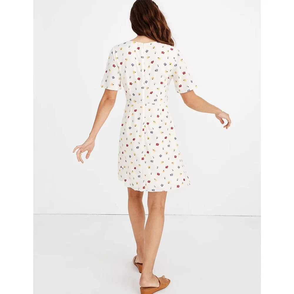 Madewell Orchard Flutter-Sleeve Dress in Confetti Floral Size 8 - Picture 9 of 9